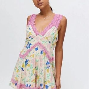 Urban Outfitters Tiffany Lace Trim Mini Dress